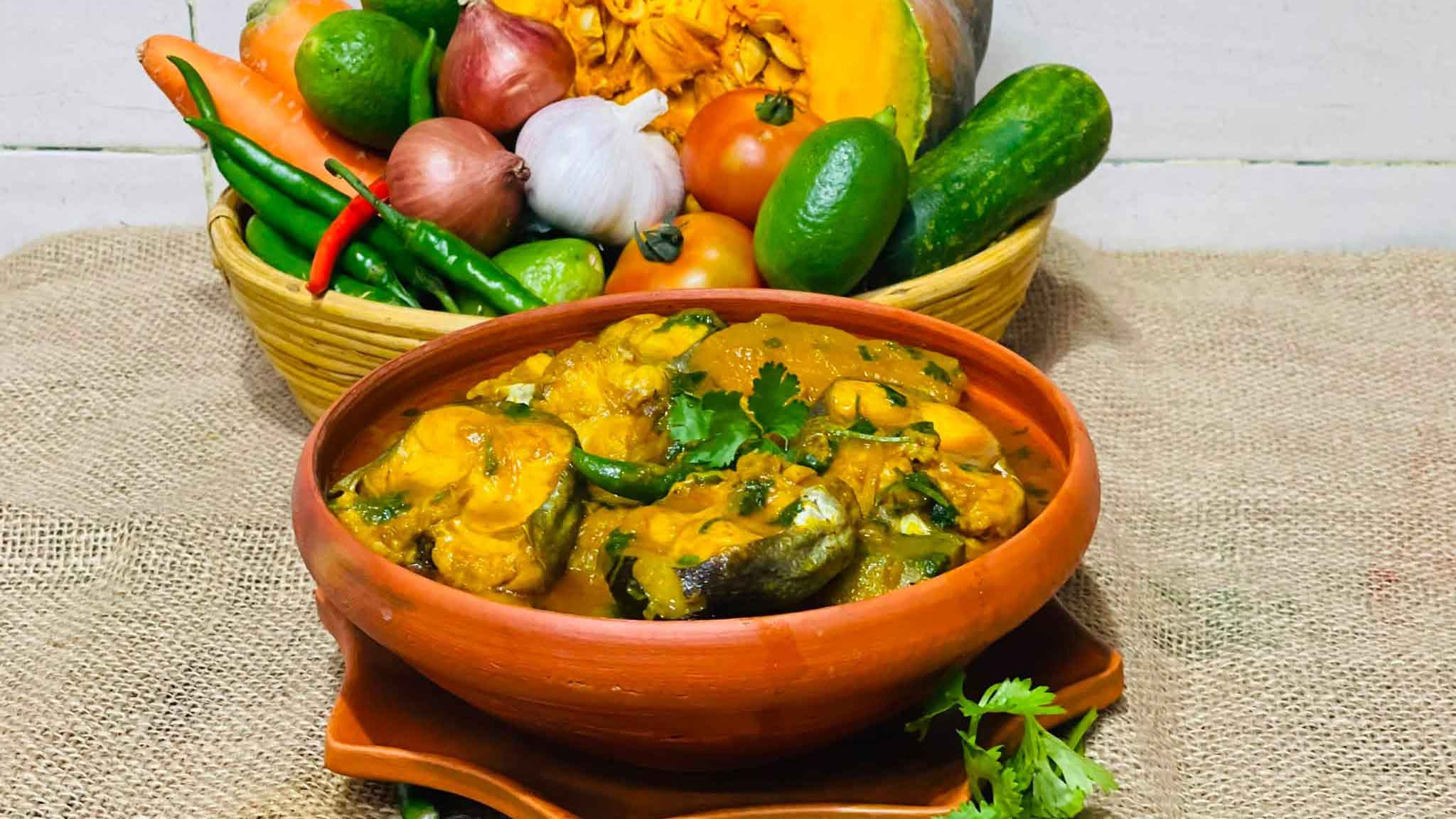 মিষ্টিকুমড়া দিয়ে পাঙাশের রসা