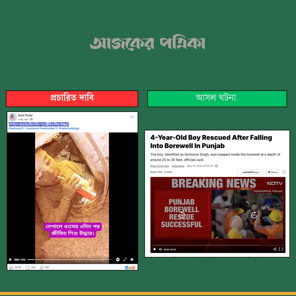 কম্পেরিজন: আজকের পত্রিকা