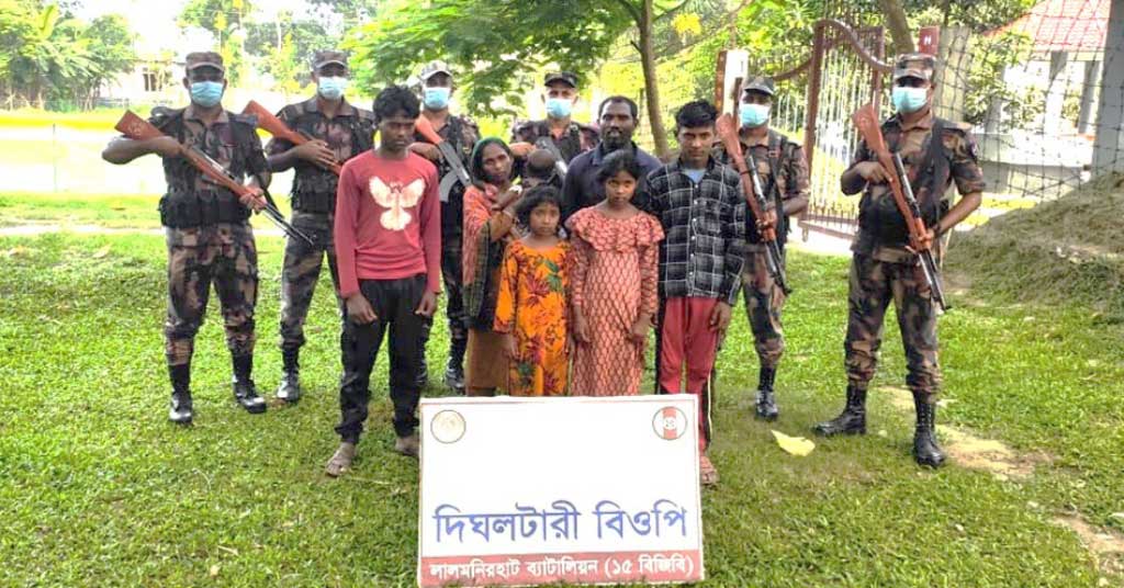 লালমনিরহাট সীমান্তে পুশ ইনের শিকার ৭, শূন্যরেখায় আটকে ১২ জন