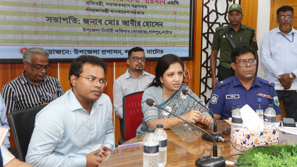 জনগণের জন্য সরকারের বরাদ্দ কোনো নেতার মাধ্যমে দেওয়া যাবে না: সমাজকল্যাণ প্রতিমন্ত্রী