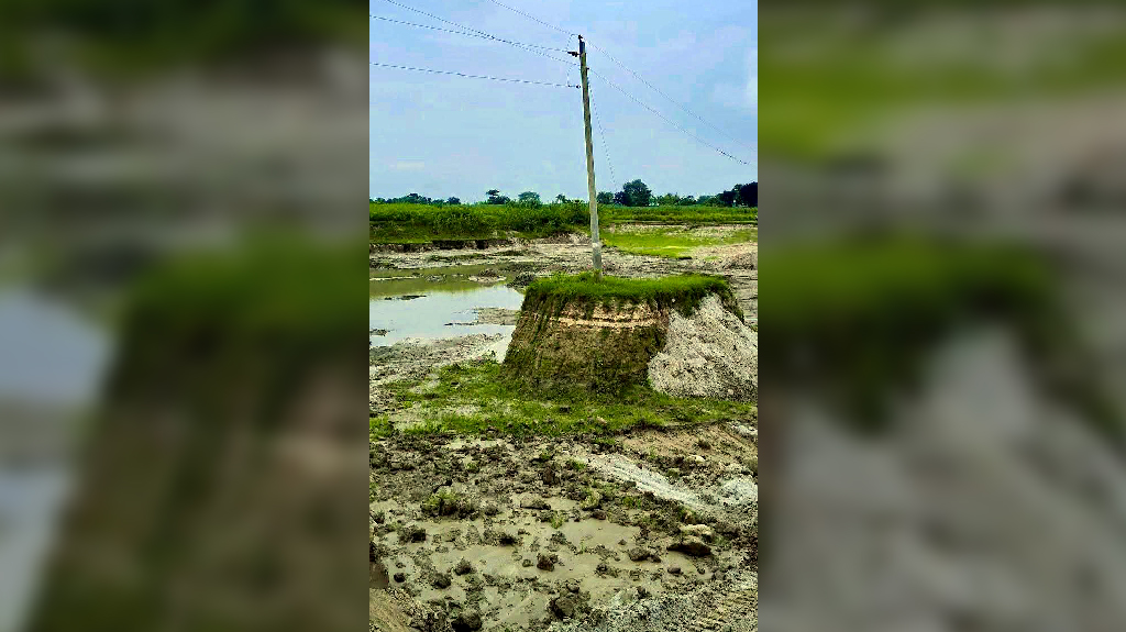 লালপুরে ইটভাটার জন্য মাটি কাটায় ঝুঁকিতে বৈদ্যুতিক খুঁটি, পল্লী বিদ্যুতের মামলা