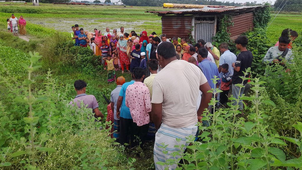 জমিতে উপুড় হয়ে পড়ে ছিল নারীর মরদেহ