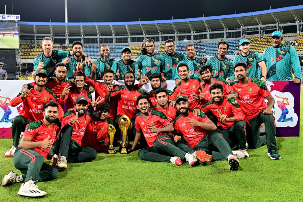 লঙ্কায় ঐতিহাসিক সিরিজ জয় জুলাই শহীদদের উৎসর্গ লিটনদের