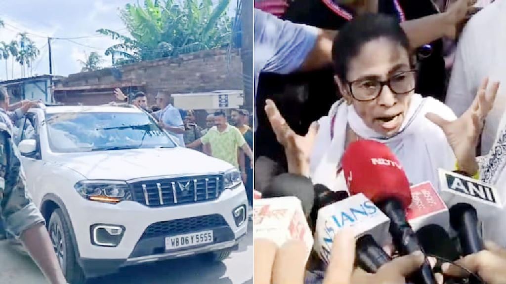 হালিশহরে মমতার বহরে জুতা-কাদা নিক্ষেপ
