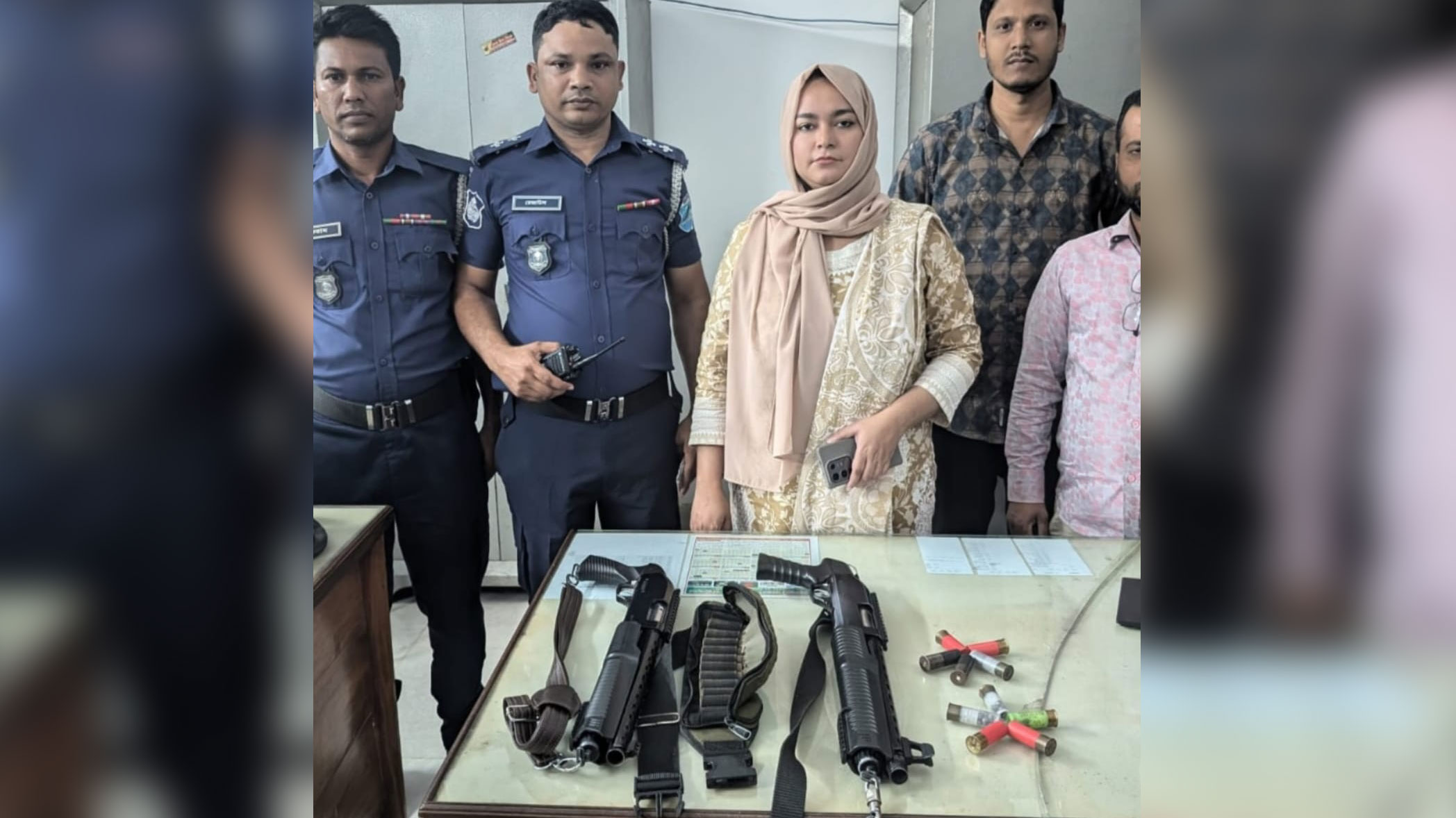 শিবচরে মহাসড়কে তল্লাশি, অস্ত্র ও গুলি উদ্ধার