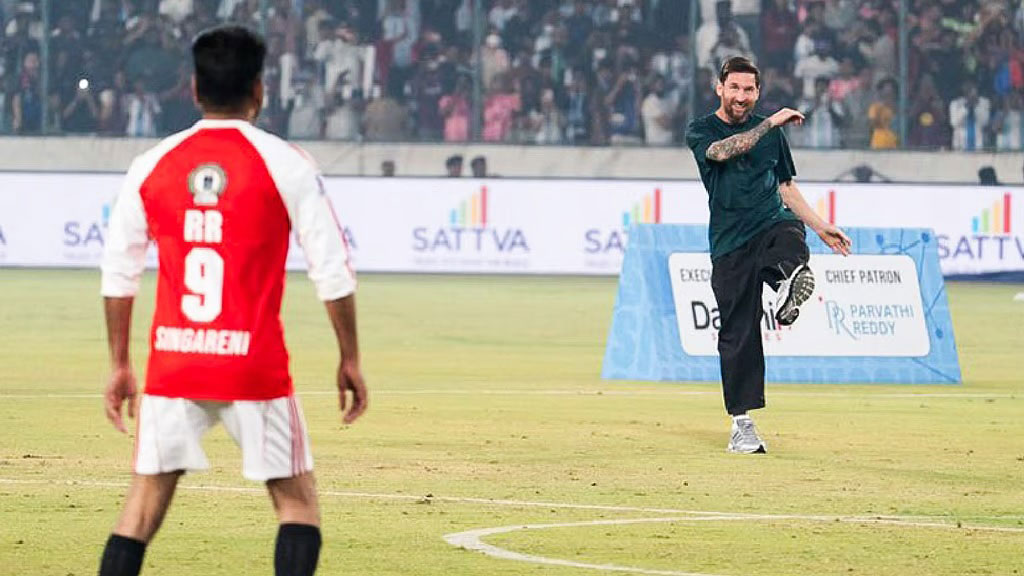 কলকাতায় অরাজকতা হলেও সুশৃঙ্খল হায়দরাবাদ দেখলেন মেসি