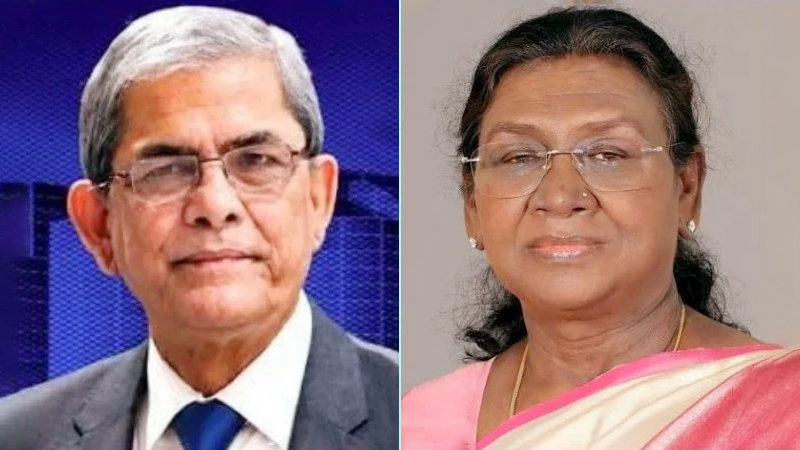 মির্জা ফখরুলকে ভারতের রাষ্ট্রপতি দ্রৌপদী মুর্মুর অভিনন্দন