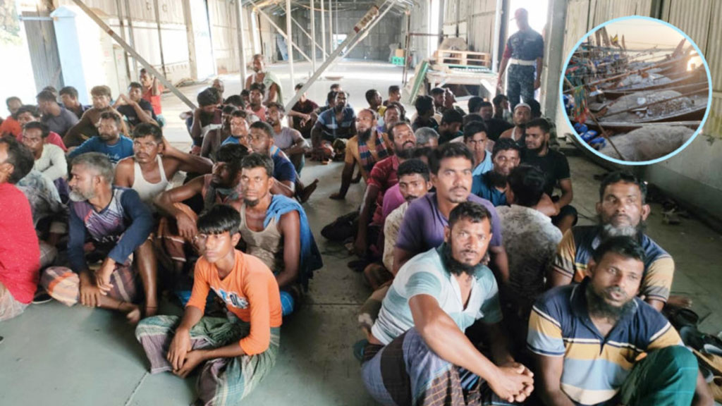 সাগরে মাছ শিকার: ৬টি ট্রলার জব্দসহ ১০৪ জন আটক