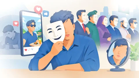 মুখোশের আড়ালে মানুষ