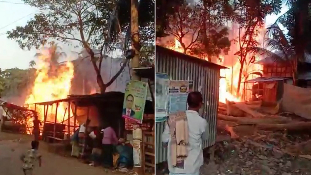 আগুনে পুড়ল দুই গুদামঘর