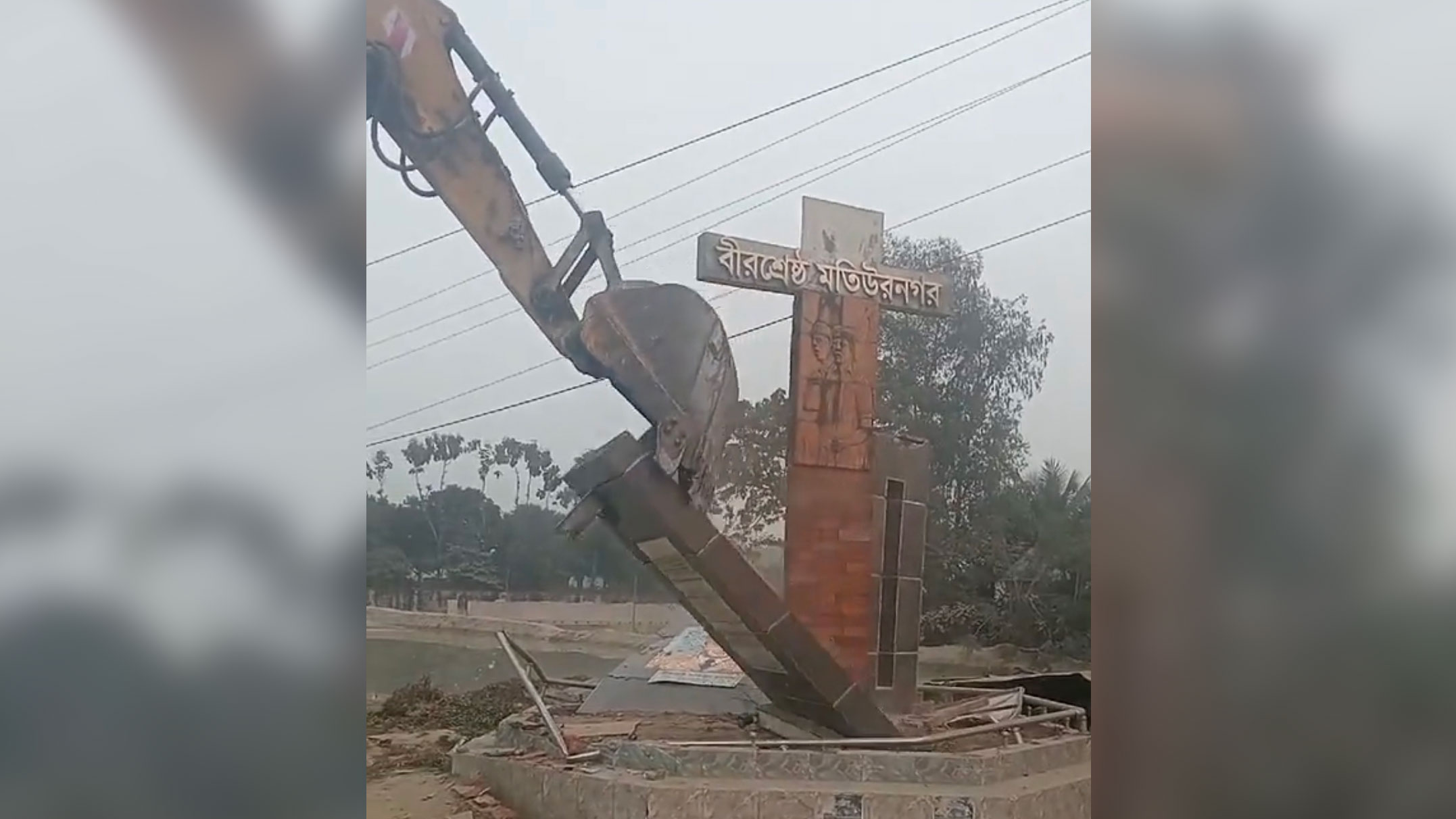 নরসিংদীতে বীরশ্রেষ্ঠ মতিউর রহমানের ম্যুরাল পুনর্নির্মাণের কাজ শুরু