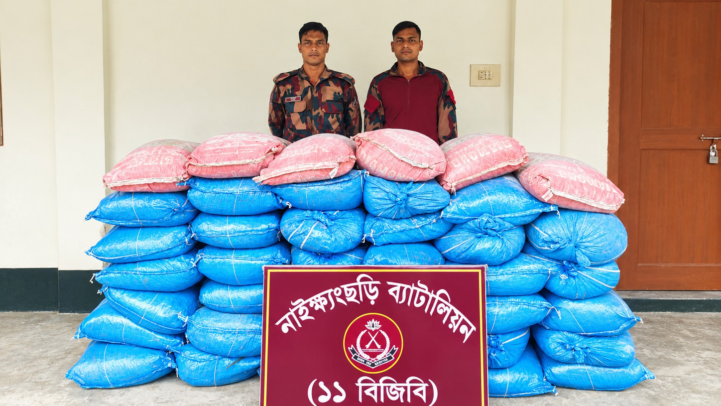 মিয়ানমারে পাচারকালে নাইক্ষ্যংছড়ি সীমান্তে সার, সিমেন্ট ও কাঠ জব্দ