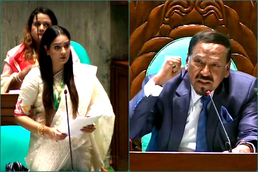 ফোনে নিপুণ রায়কে ব্যস্ত দেখে স্পিকার বললেন—কাছেই লবি আছে, শেষ করে আসুন
