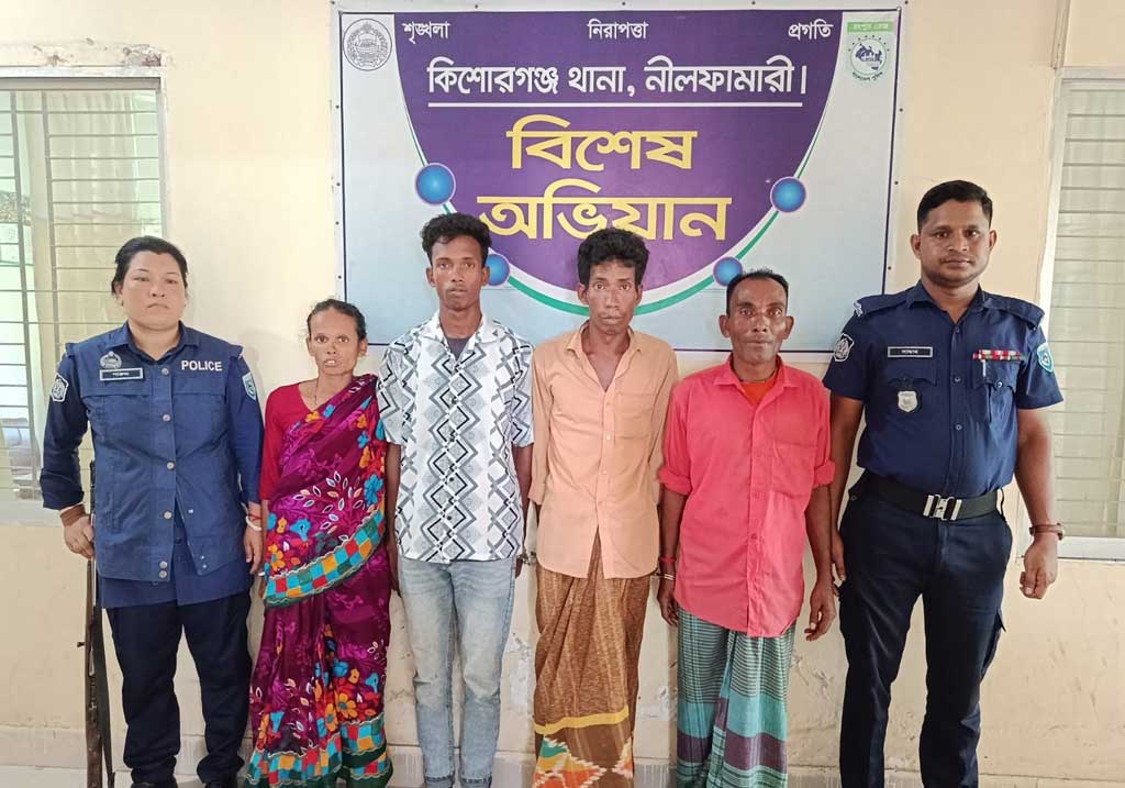 নীলফামারীতে সুশীল গীর হত্যা মামলায় গ্রেপ্তার ৪