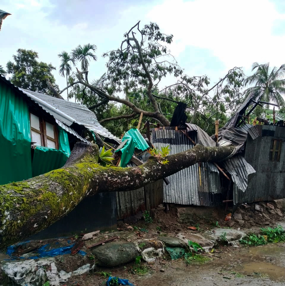 নান্দাইলে ঝড়-বৃষ্টিতে ব্যাপক ক্ষয়ক্ষতি