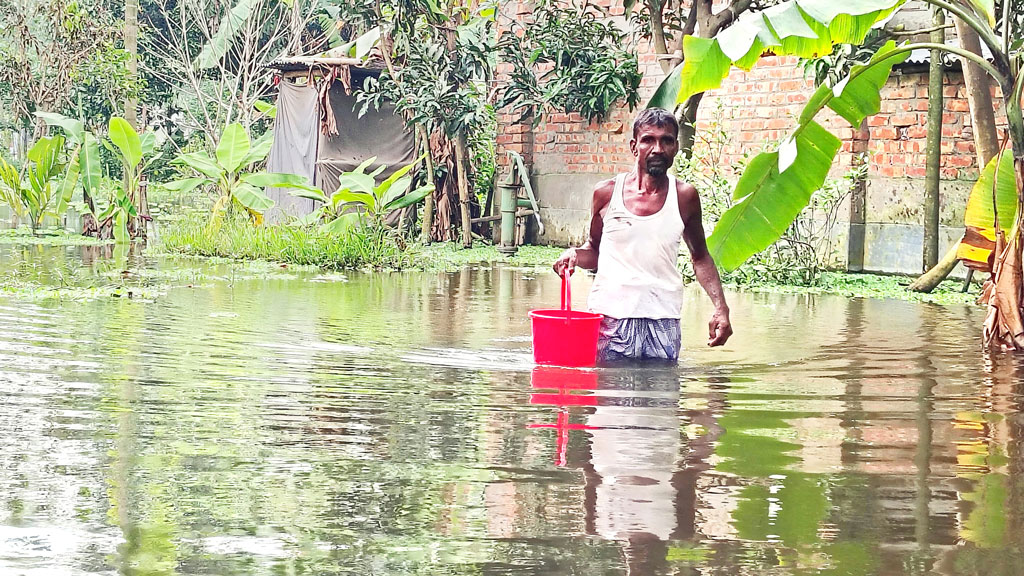 নওগাঁর রাণীনগর: ৬ মাস ধরে পানিবন্দী তারা