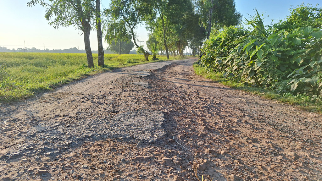 এক সড়কে জন্য ভোগান্তি ৩০ গ্রামের মানুষের