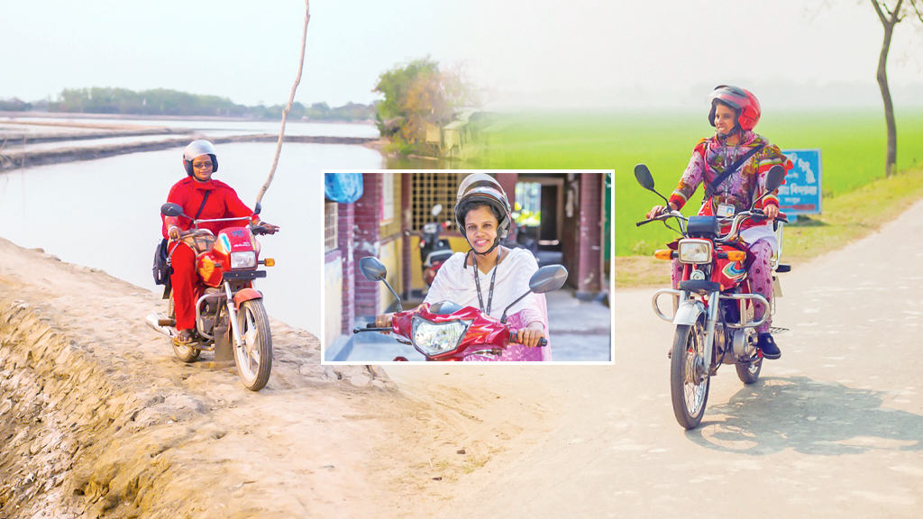নারীদের মোটরসাইকেল চালনায় বাড়ছে কর্মসংস্থানের সম্ভাবনা