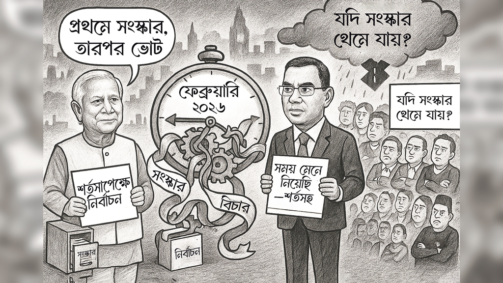 নির্বাচনের শর্তসাপেক্ষ সময় ও বাস্তবতা