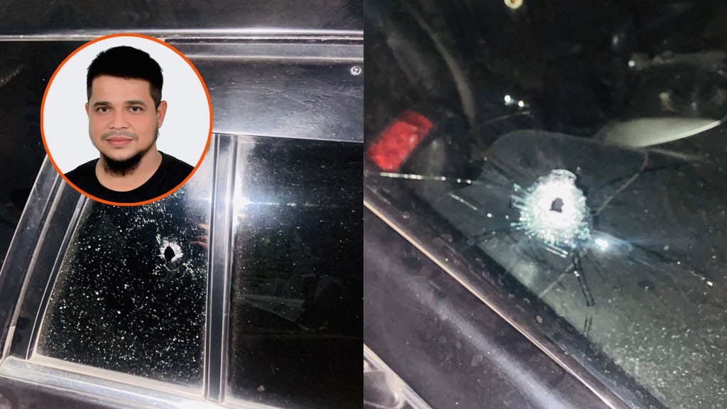 নারায়ণগঞ্জে চলন্ত গাড়িতে বিএনপি কর্মীদের লক্ষ্য করে মোটরসাইকেল থেকে গুলি