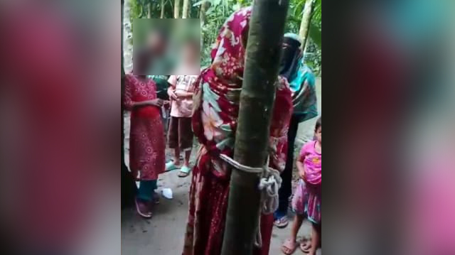 গৃহবধূকে গাছে বেঁধে স্বামী-সতিনের নির্যাতন, গ্রেপ্তার ১