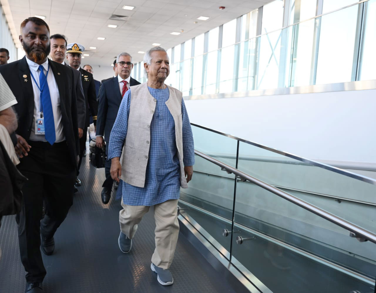 জাতিসংঘ সাধারণ পরিষদের ৮০তম অধিবেশনে যোগ দিতে যুক্তরাষ্ট্রের নিউইয়র্কে প্রধান উপদেষ্টা। ছবি: প্রধান উপদেষ্টার প্রেস উইং