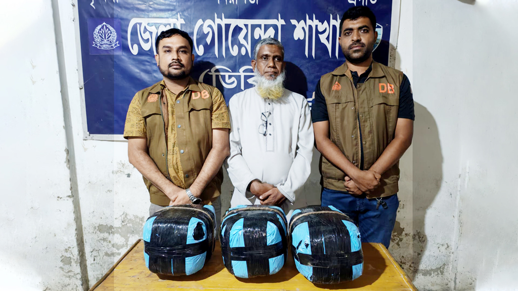 নোয়াখালীতে ১২ কেজি গাঁজাসহ কারবারি আটক