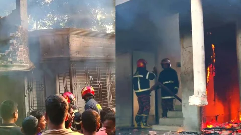 ছাত্রীকে ধর্ষণচেষ্টার খবরে মাদ্রাসায় ভাঙচুর-আগুন, শিক্ষককে পুলিশে সোপর্দ