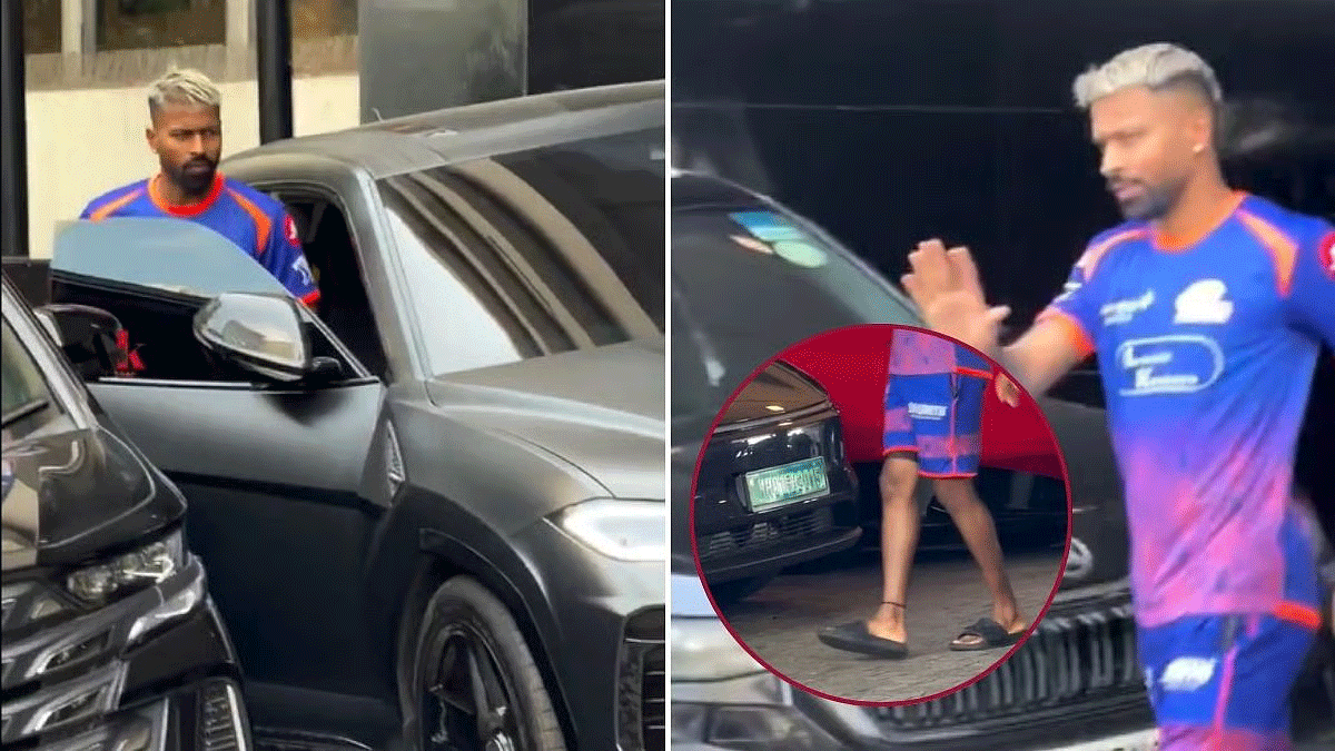 পান্ডিয়ার ১৫ কোটির গাড়ি, চপ্পল পরে চালিয়ে বিতর্কিত