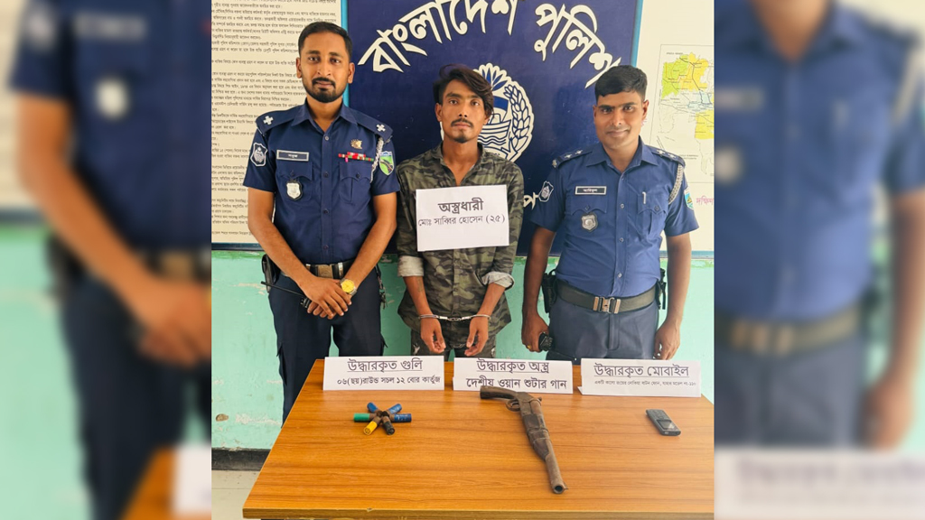 অস্ত্র-গুলিসহ পাবনায় গ্রেপ্তার যুবক কারাগারে