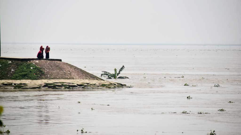 রাজশাহীতে পদ্মার পানি বাড়ছে, প্লাবিত হচ্ছে নিম্নাঞ্চল