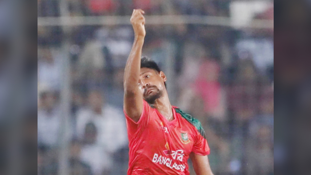 পাকিস্তানকে কাঁপিয়ে দিচ্ছেন মোস্তাফিজুর রহমান। ছবি: ক্রিকইনফো