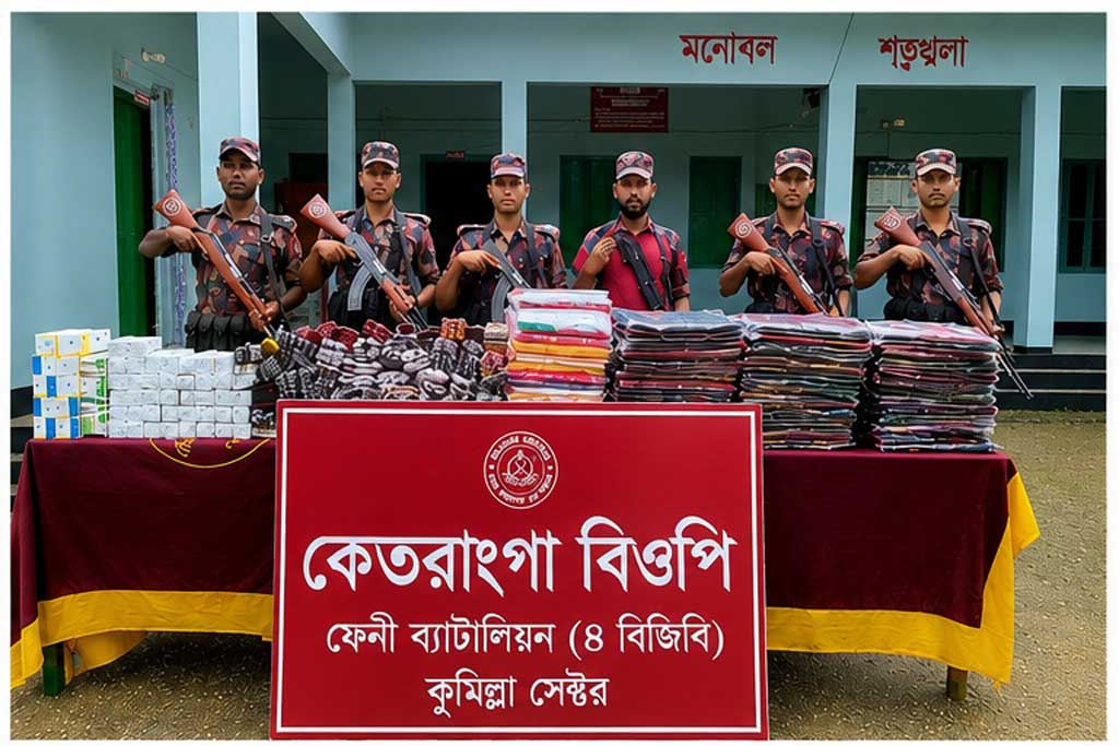 ফেনী সীমান্তে অর্ধকোটি টাকার ভারতীয় পণ্য জব্দ