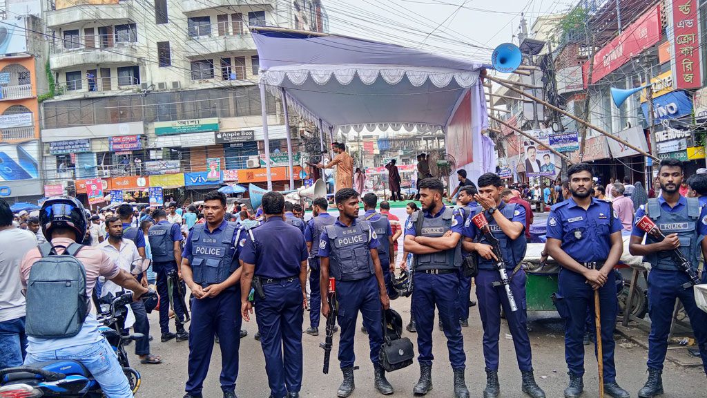 ফরিদপুরে এনসিপির জুলাই পদযাত্রা ঘিরে বাড়তি নিরাপত্তা