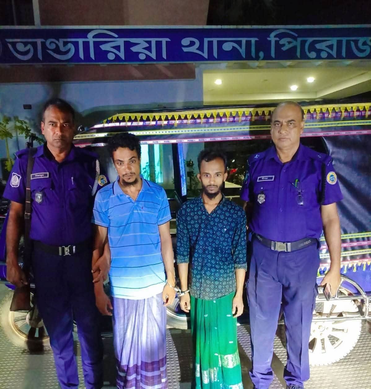 জিপিএস ট্র্যাকারে শনাক্ত চোরাই অটোরিকশা, নেছারাবাদে গ্যারেজ মালিকসহ দুজন গ্রেপ্তার