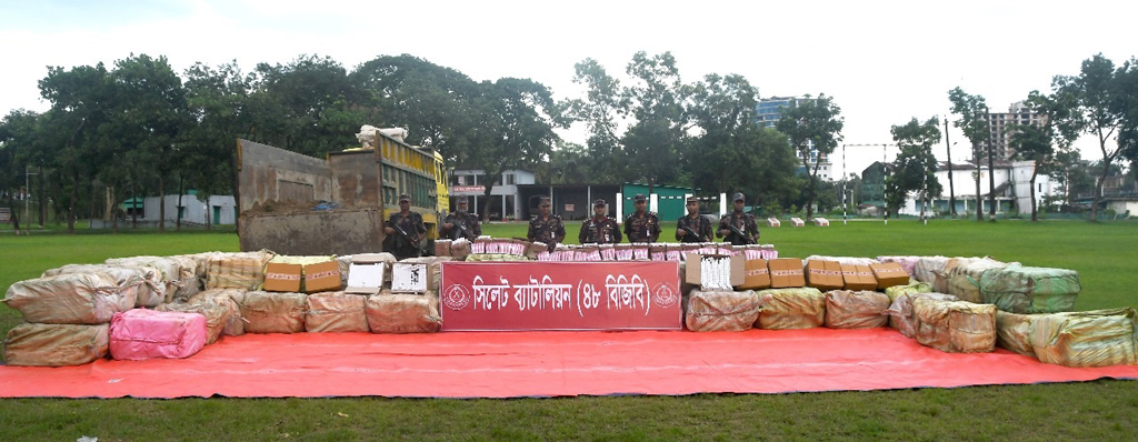সিলেটে সাড়ে ৩ কোটি টাকার চোরাই পণ্য জব্দ