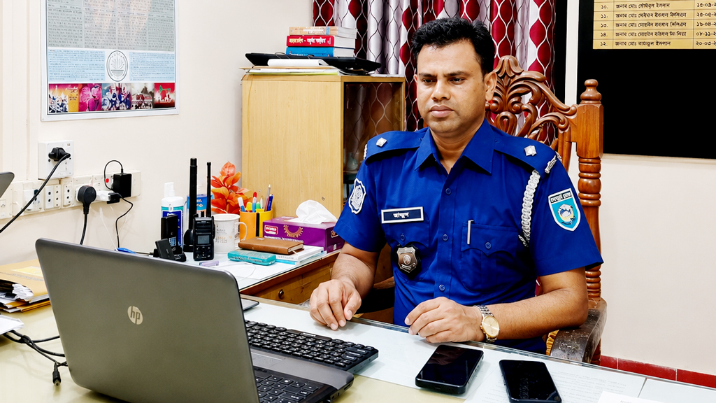 পীরগঞ্জ থানার ওসি হিসেবে যোগ দিলেন তাজুল ইসলাম