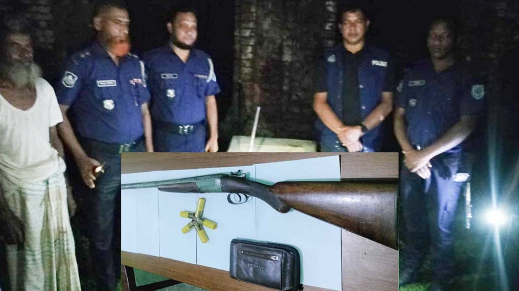 পীরগাছায় পরিত্যক্ত জমিদার বাড়ি থেকে অস্ত্র ও গুলি উদ্ধার