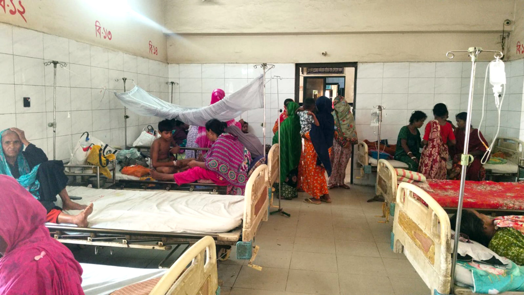 পীরগঞ্জ হাসপাতালে ডেঙ্গু রোগীর চাপ, মশারি ব্যবহার না করায় ঝুঁকি