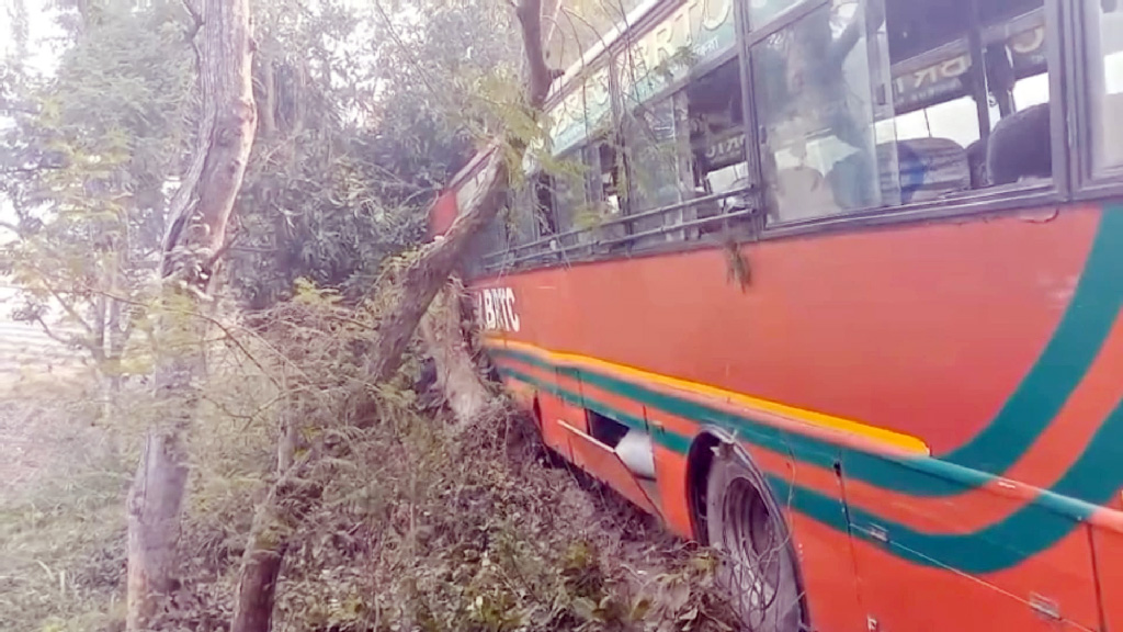 পুঠিয়ায় বিআরটিসি বাসের ধাক্কায় ভ্যান আরোহী নারী নিহত