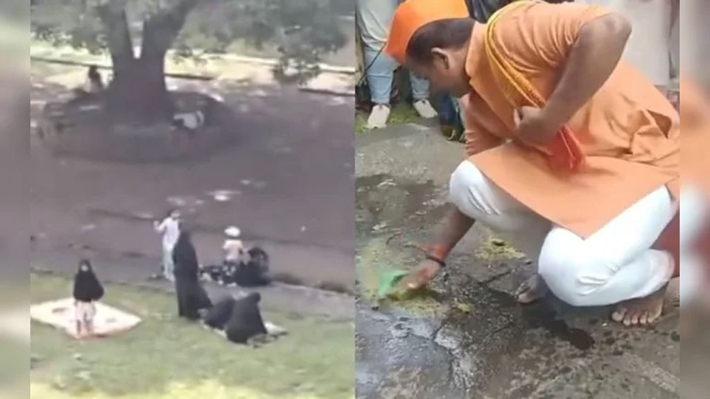 নামাজ পড়ায় গোমূত্র দিয়ে দুর্গ ‘শুদ্ধ’ করলেন বিজেপি এমপি