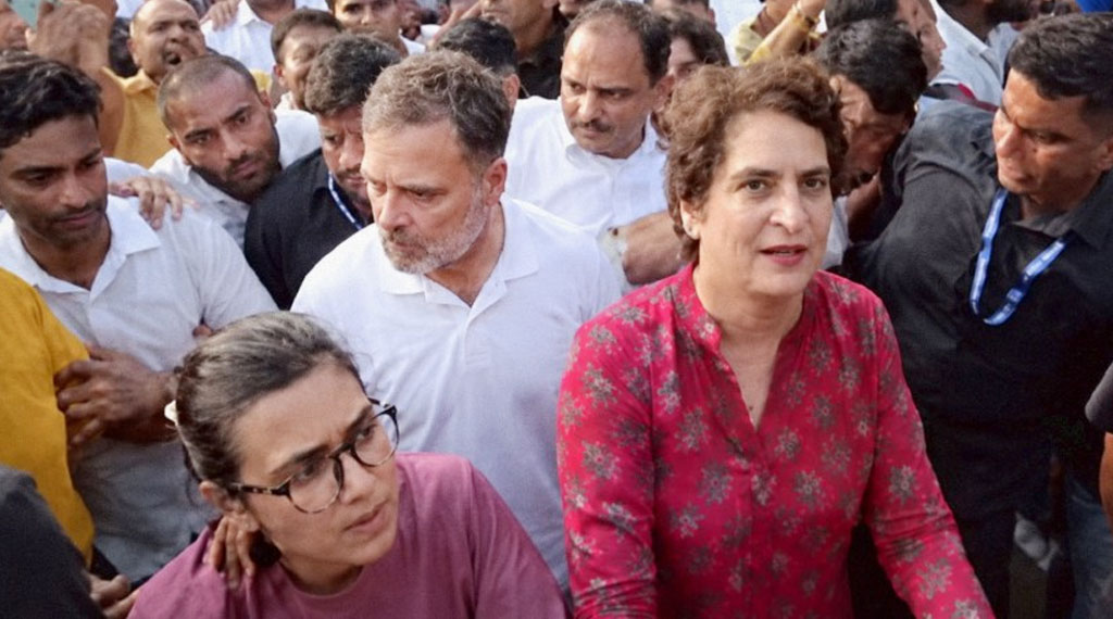 রাহুল, প্রিয়াঙ্কা ও নেহা বোরার নেতৃত্বে সুপ্রিম কোর্ট অভিমুখে পদযাত্রা, আটকে দিল পুলিশ
