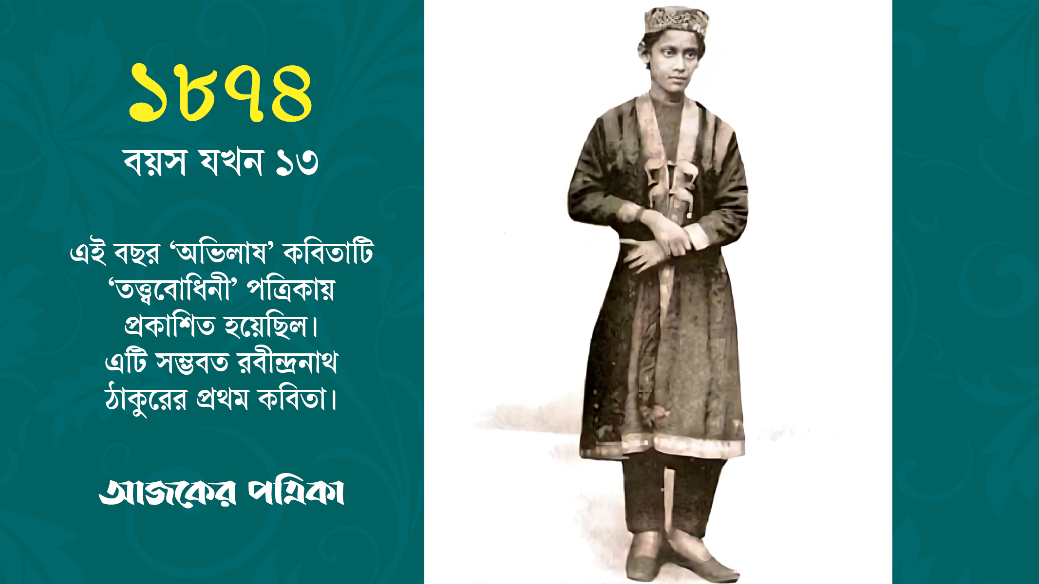 ১৬৫তম জন্মদিনে ছবিতে রবীন্দ্রনাথ