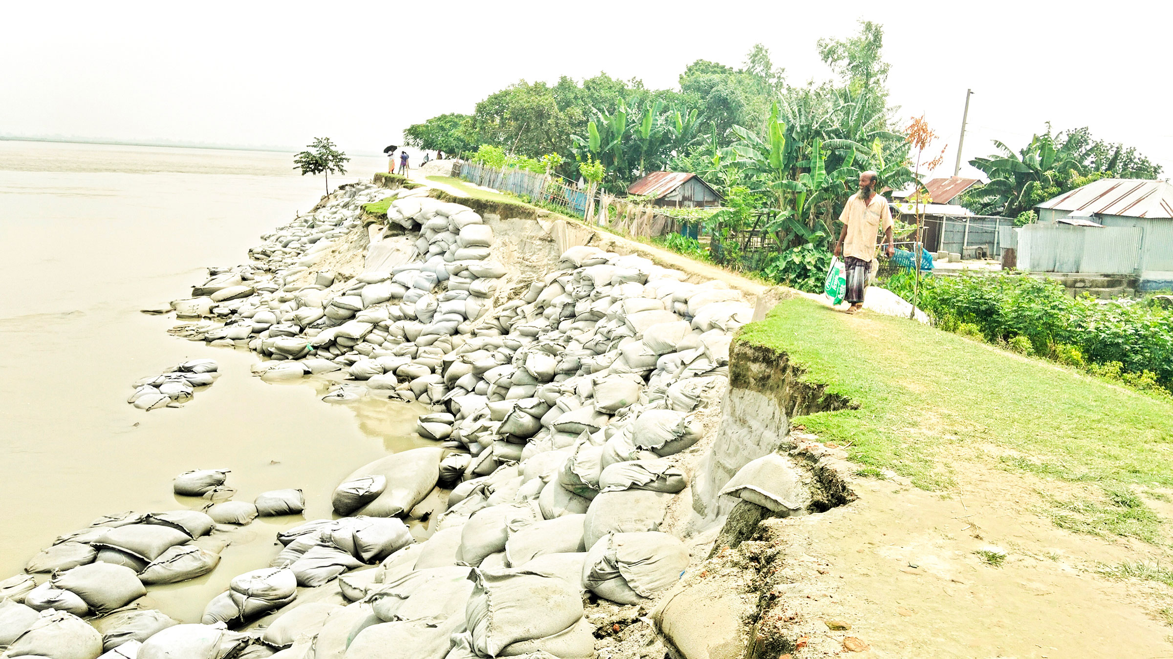যমুনার স্পারে ভাঙন: ১৫০ মিটার অংশ বিলীন