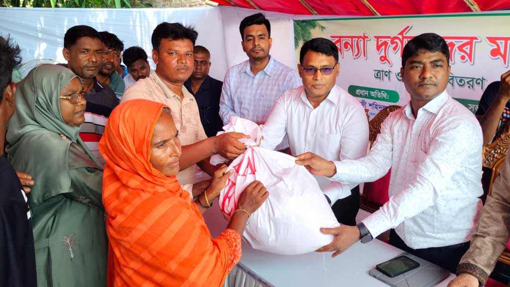 তলিয়ে গেছে ‘মিনি সুইজারল্যান্ড’, ত্রাণ নিয়ে গেলেন জেলা প্রশাসক