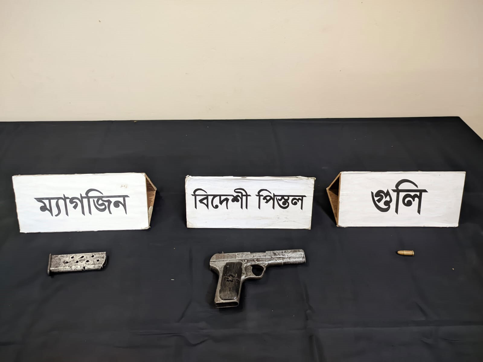 রাজশাহীতে থানা থেকে লুট হওয়া পিস্তল উদ্ধার