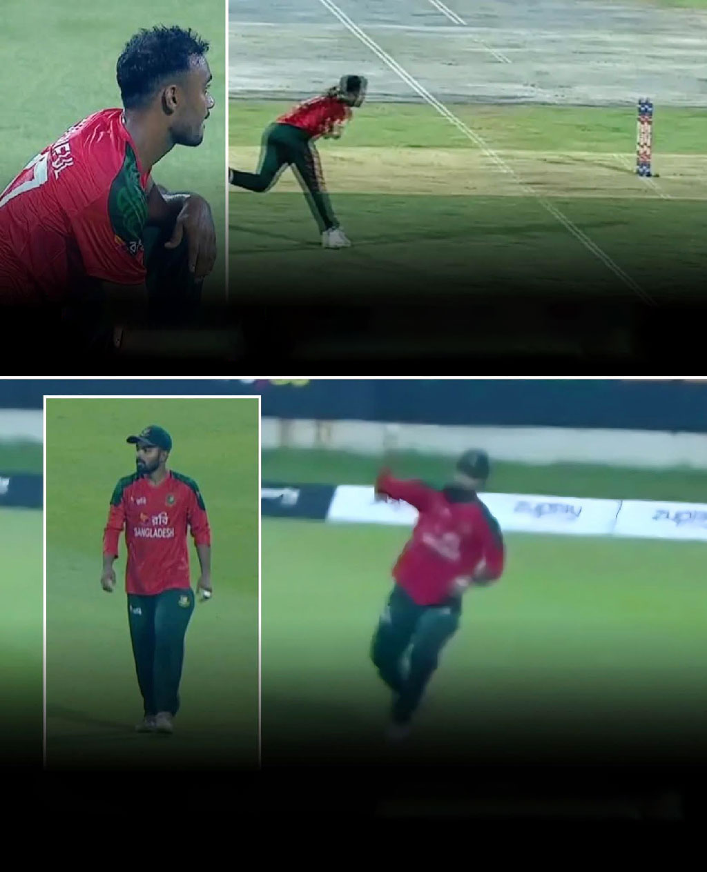 ফিল্ডিংয়ে গত রাতে গুবলেট পাকিয়েছে বাংলাদেশ। ছবি: সংগৃহীত
