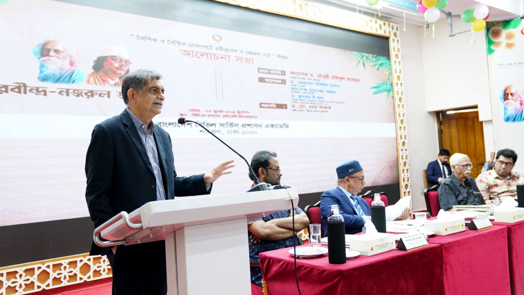 পৃথিবীতে মানবতার জয়গান গাইবার অনুপ্রেরণা দিয়েছেন রবীন্দ্রনাথ-নজরুল: শিক্ষা উপদেষ্টা