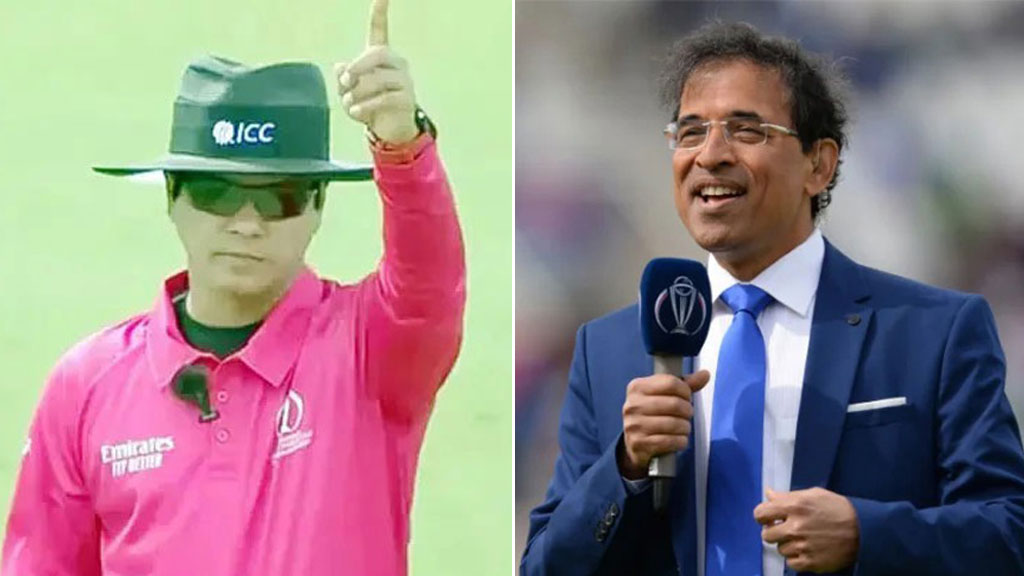 ভারত-ইংল্যান্ড ম্যাচে বাংলাদেশের আম্পায়ারকে প্রশংসায় ভাসালেন হার্শা