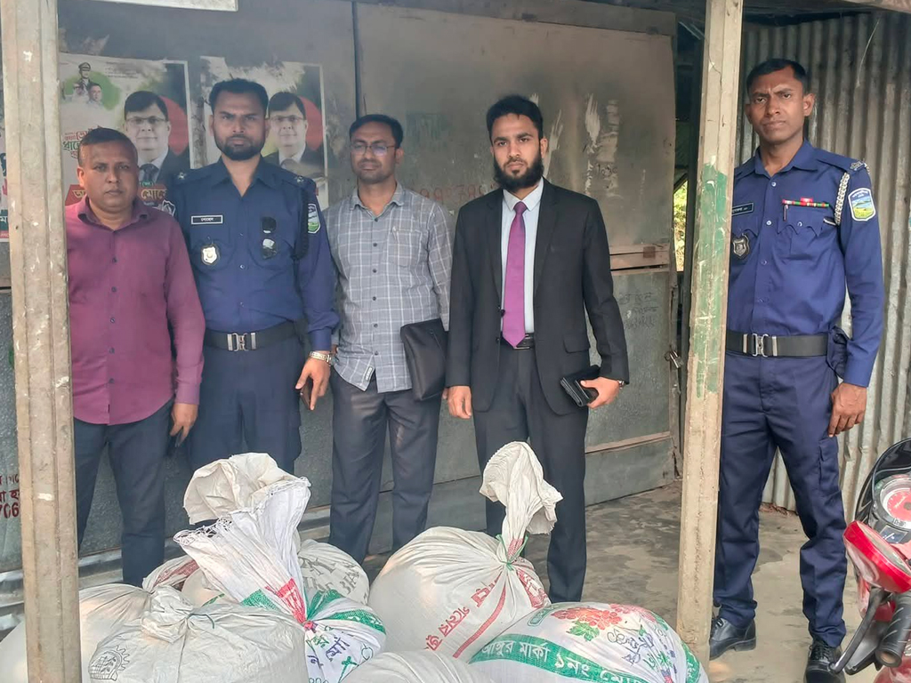 নান্দাইলে ভিজিএফের ২ হাজার কেজি চাল জব্দ